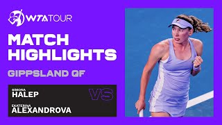 S Halep vs E Alexandrova  Gippsland Trophy Quarterfinals  WTA Match Highlights [upl. by Narib]