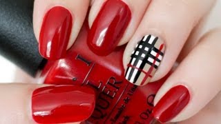 Burberry Plaid Inspired Nails [upl. by Zins]