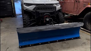 Polaris full size ranger HD pro plow system with power updown amp tilt install [upl. by Cicely]