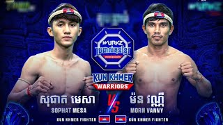 Kun Khmer Boxing សុផាត មេសា ប្រកួតជាមួយ ម៉ន វណ្ណី Sophat Mesa vs Morn Vanny [upl. by Lyudmila514]