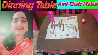 Unboxing dining table with Chair  4 seater dining table reenamaurya5573 [upl. by Chester225]