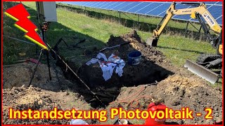 77  Photovoltaikanlage  Baustelle  Teil 2  Kabelreparatur 150mm²  Weiter zum nächsten Fehler [upl. by Gilbart]