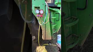 Freon leak on a John Deere 9620r tractor [upl. by Faxan203]