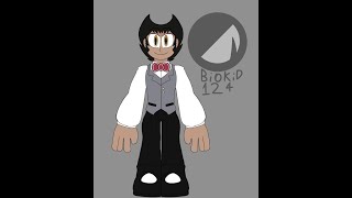 ✒️😈BatimBatdr Biokid Au  Bendy Human form✒️😈 Timelapse [upl. by Ynnatirb]