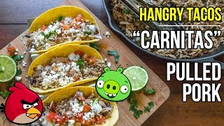 Hangry Tacos  Healthy quotCarnitasquot aka Pulled Pork Tacos  Carnitas [upl. by Kinghorn125]