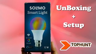 Amazon Solimo Smart LED Bulb 12 Watt Unboxing amp Setup [upl. by Kovacs]