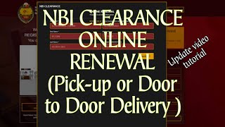 NBI CLEARANCE ONLINE RENEWAL 2023 Pickup or Door to Door delivery Update video tutorial [upl. by Ffej]