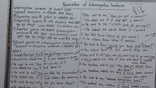 Narration of Interrogative sentence [upl. by Palm]