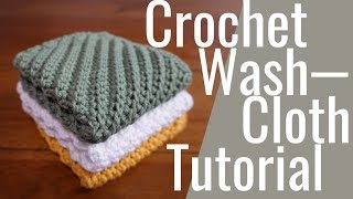 Crochet Diagonal Stitch Textured Washcloth Free Tutorial [upl. by Ailemap453]