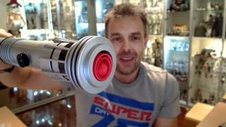 Star Wars Hasbro Darth Maul Double Bladed Lightsaber HD Review  wwwflyguynet [upl. by Merlin]