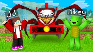 JJ and Mikey vs Scary Choo Choo Charles in Minecraft  Maizen Challenge [upl. by Esra116]