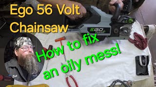 Ego Chainsaw Has Massive Oil Leak [upl. by Arelc]