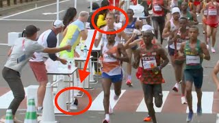 Galen Rupps Crazy Hat Swapping In The Tokyo Marathon [upl. by Yliah]