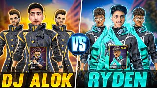 Dj Alok Vs Ryden In 4 Vs 4 Best Characters Vs  Free Fire India [upl. by Yedrahs795]