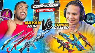 First Time Ever 😱 NayanAsin Vs TondeGamer Global Top 1 Collection 😱 66 All 😡  Garena Free Fire [upl. by Virg]