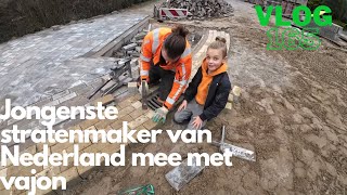 VLOG 165 JONGSTE STRATENMAKER GAAT MEE WERKEN MET VAJON WEGENBOUW PAS OP MET HEM HOOR [upl. by Aihsik]