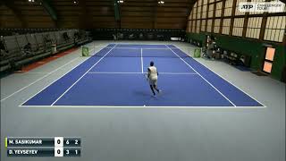 Highlights  Mukund Sasikumar Vs Denis Yevseyev ATP Forli Challenger R2 [upl. by Owen672]