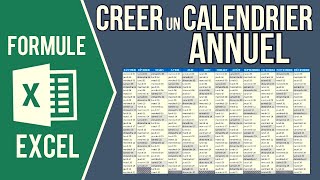 EXCEL  CRÉER UN CALENDRIER ANNUEL AUTOMATIQUE 📅  Fichier à télécharger [upl. by Ark]