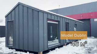 Modular wooden house model Dublin 46 m2 going to Iceland manufacturer TM TICAB HOUSE [upl. by Ebocaj]