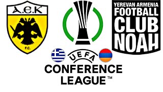 AEK Athens 10 Noah  CONFERENCE LEAGUE 202425 [upl. by Hnilym]