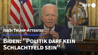 Biden Politik darf kein quotSchlachtfeldquot sein  AFP [upl. by Arvy]