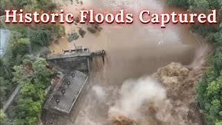 East TN Historic Flooding Captured plus Bridge Collapse and Dam Crested  Storm Helene [upl. by Hegarty131]