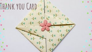 Easy Envelope Card  DIY Gift Envelope  Easy Thank you Card [upl. by Cindra]