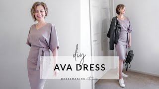 DIY Knit Ava Dress Tutorial  Dressmaking with Tiana [upl. by Gunar]