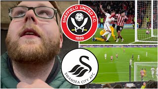 Sheffield United 10 Swansea City  BEATEN BY THE BLADES  Match Vlog 131 [upl. by Moht]