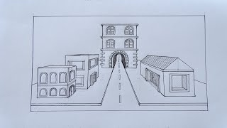 Como Desenhar Rua em Perspectiva Com 1 Ponto de Fuga [upl. by Euqinemod]