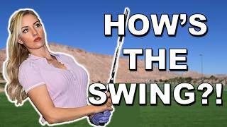 Paige Spiranac Golf Swing Analysis Slow Motion Driver [upl. by Dlaregztif]