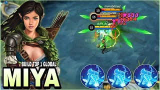 Miya Best Build  Unlimited Critical damage  Build Top 1 Global Miya  MLBB [upl. by Llen]