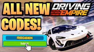 NEW ALL WORKING CODES FOR DRIVING EMPIRE IN OCTOBER 2024 ROBLOX DRIVING EMPIRE CODES [upl. by Kinch]