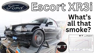 Ford Escort XR3i Dyno Pull How Many Horsepower have escaped Dyno Fail Smoking Ford [upl. by Claiborn]