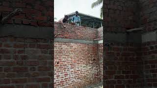 Filling Brick Joints With Mortar construction civilsite home civilengineer shorts viral [upl. by Tymes]