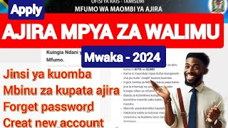 AJIRA TAMISEMI  Jinsi ya kuomba Ajira mpya 2024 walimu na Afya kupitia mfumo wa ajira tamisemi [upl. by Ardena]