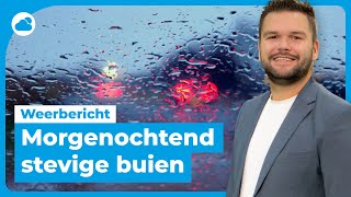 Weerbericht morgenochtend stevige buien [upl. by Nahtnoj]