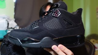 Jordan 4 Black Cat Reps Review  On Foot [upl. by Meehyrb554]