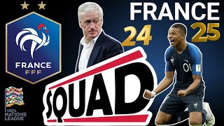 FRANCE SQUAD UEFA NATIONS LEAGUE 2425 [upl. by Ahseem869]