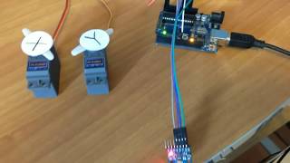 How To control MPU 6050 GY 521 with Arduino and servo motors [upl. by Nadler]