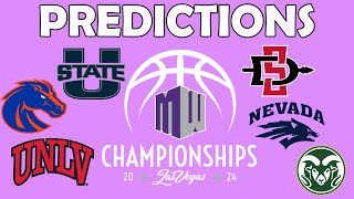 MOUNTAIN WEST CONFERENCE TOURNAMENT PREDICTIONS [upl. by Gnilyarg]