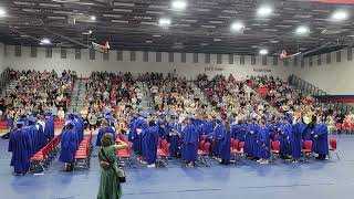 The 2024 Elwood JrSr High School Graduates Turn Tassels Toss Caps and Exit the Ceremony 6022024 [upl. by Annaicul]