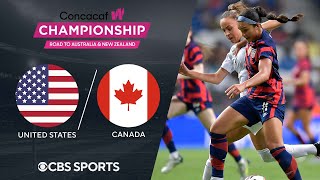 United States vs Canada Extended Highlights  CONCACAF W Championship  CBS Sports Attacking Third [upl. by Atronna909]