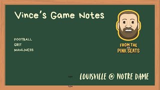 Film Breakdown Vinces Game Notes  Louisville vs Notre Dame [upl. by Gaynor]