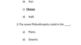 4th std social ln1term2 Philanthropists of Sangam Age Book Back Questions With Answers [upl. by Earle224]