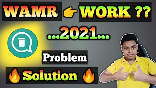 WAMR Problem Solution in 2021  WAMR New Update  How to fix wamr problem in 2021  5 point in wamr [upl. by Nosahc589]