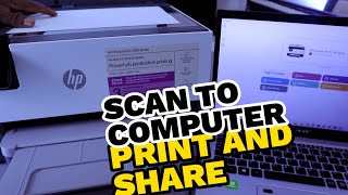 How To SCAN TO COMPUTER WITH HP OFFICEJET Pro WIFI DIRECT Printer Print and Share To Email [upl. by Stelle]