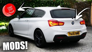 Starting the MODS on my BMW 1 Series Red StopStart button Hub Caps Debadge and more [upl. by Nimaj]