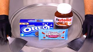 Feastables x Oreo x Nutella Ice Cream Rolls 😍 Yummy amp Good ASMR [upl. by Wattenberg]