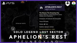 Solo Legend Lost Sector Aphelions Rest Destiny 2 [upl. by Demha]